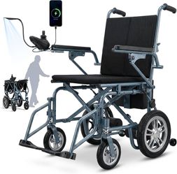 Electric Wheelchairs for Adults & Seniors, 15 Miles Foldable Power Wheelchair 286lbs Capacity, All Terrain Motorized Wheelchair with Removable Battery