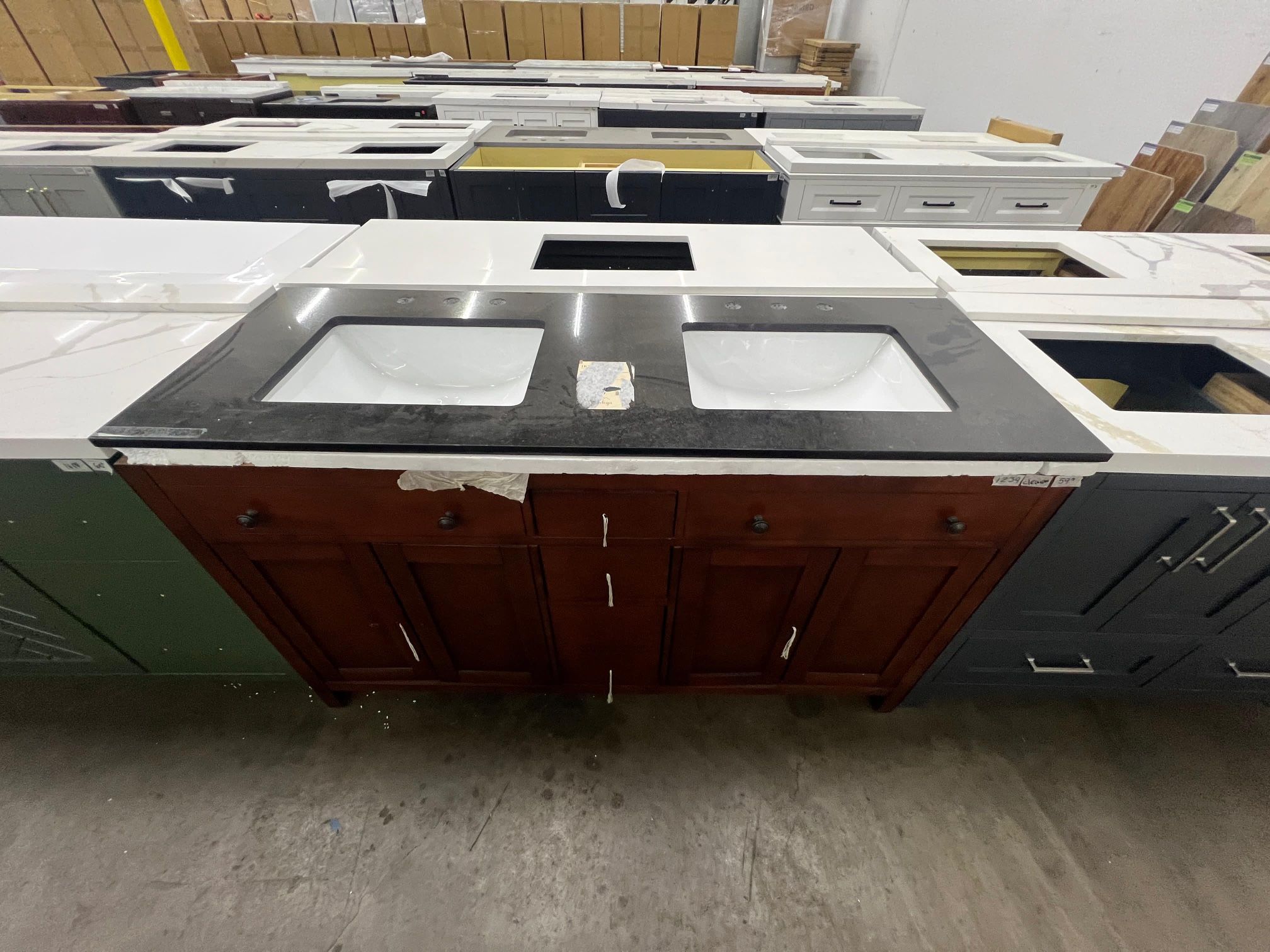 60 Inch bathroom vanity, 2 sink, vanidad tocador