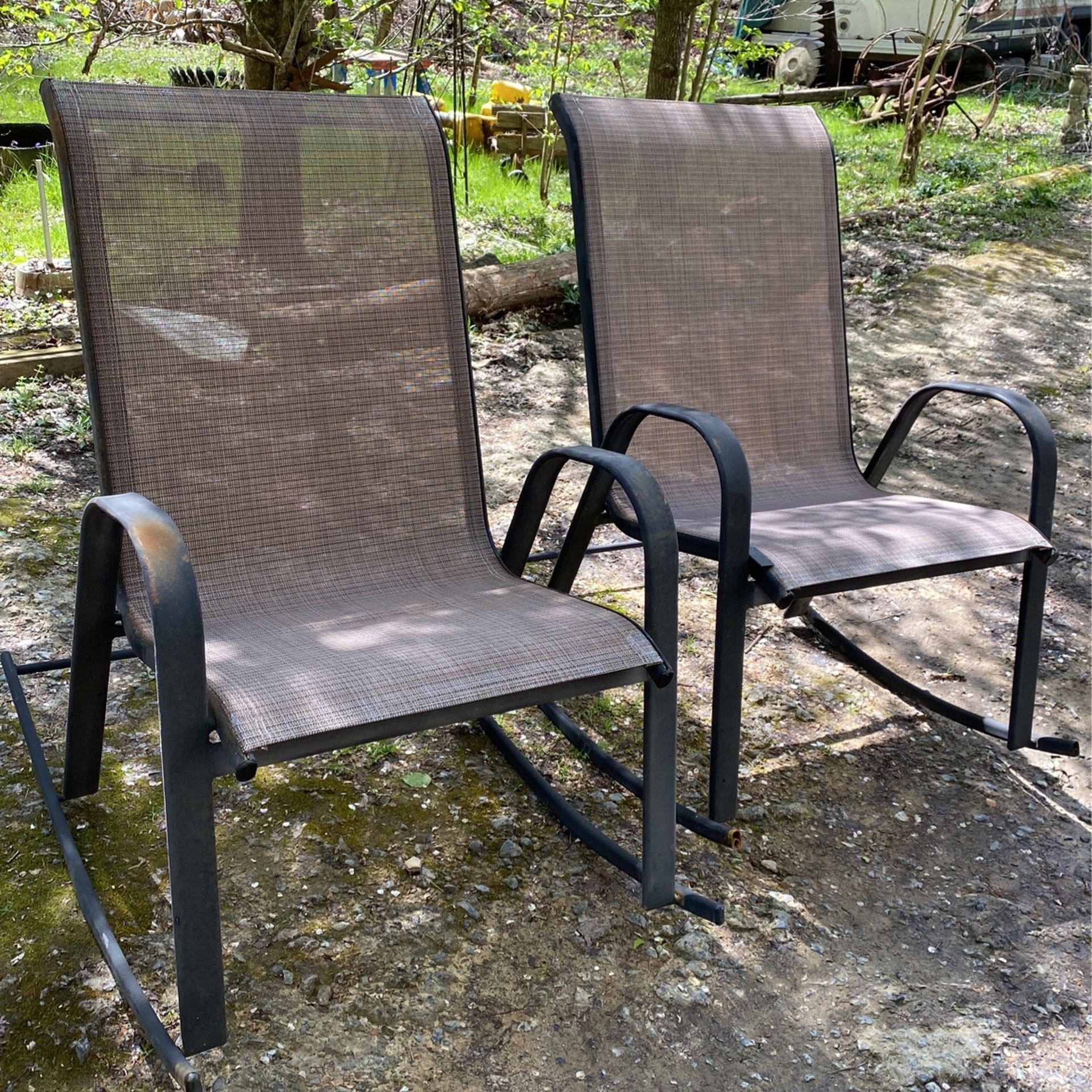 2 Metal Rocking Chairs