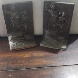 Antique Bronze Library Book Ends