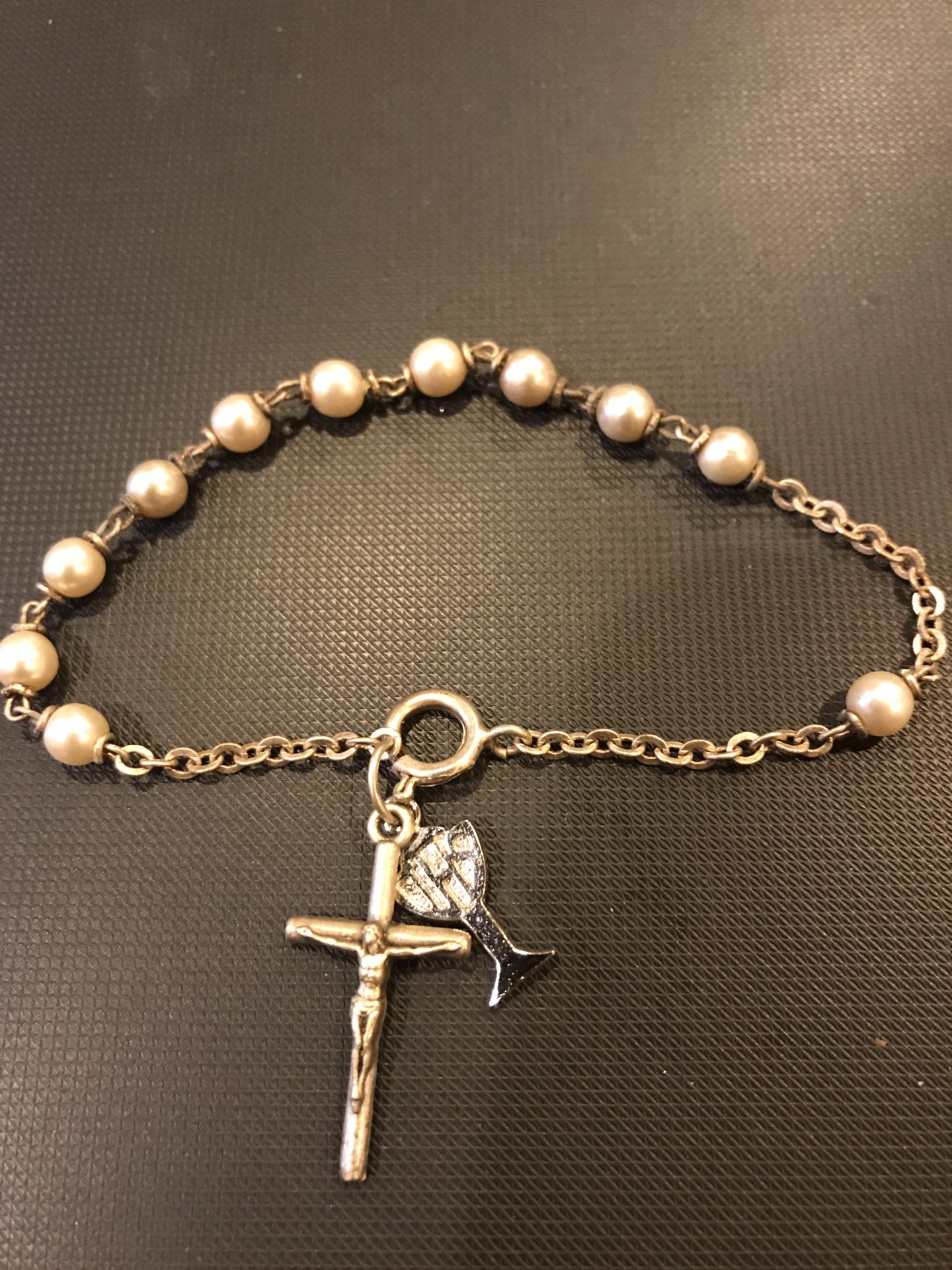 Silver 1St Communion bracelet