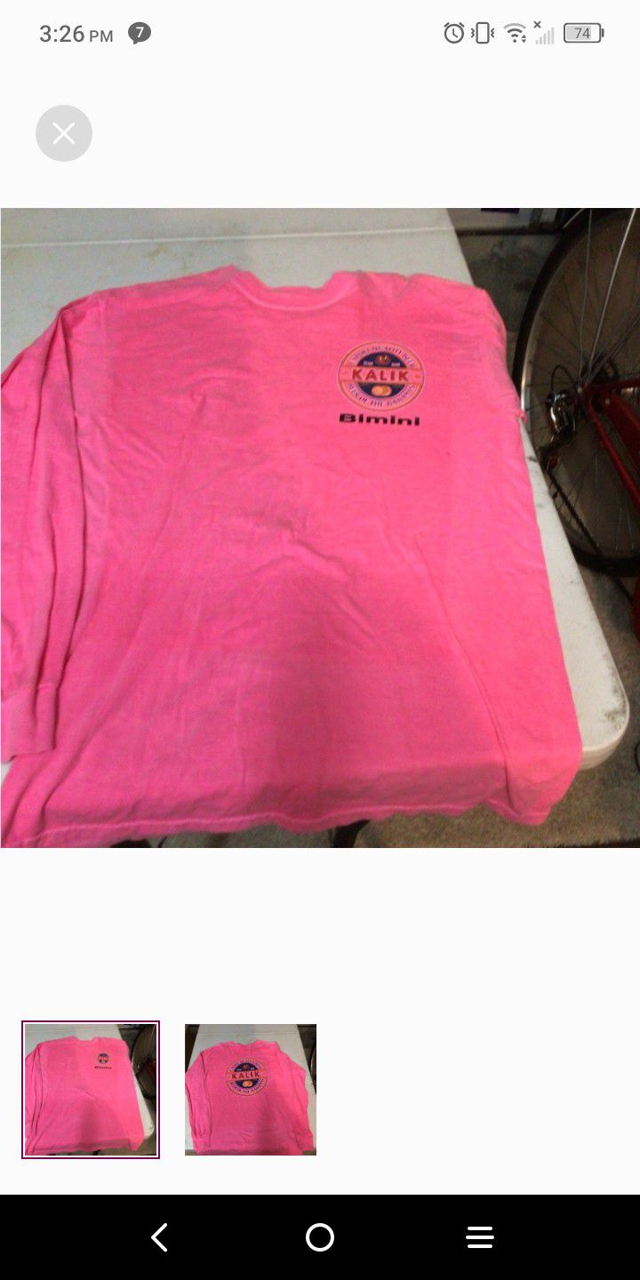 Kalik Long Sleeve Pink Shirt Size Medium 