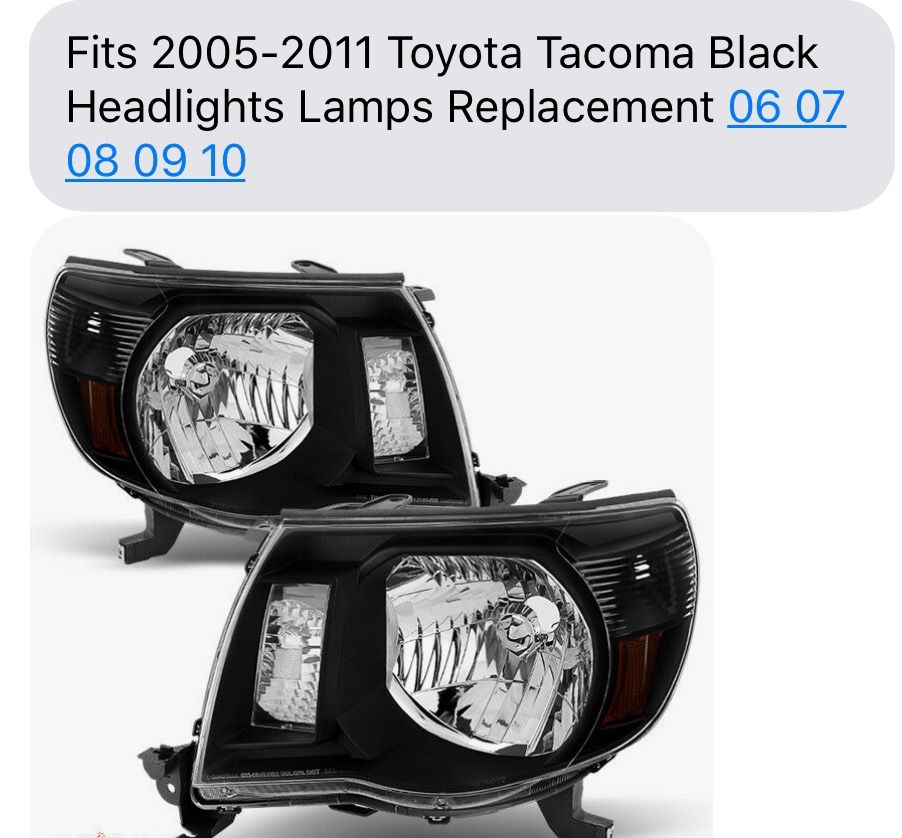 Toyota Tacoma pk 05-11 new headlights