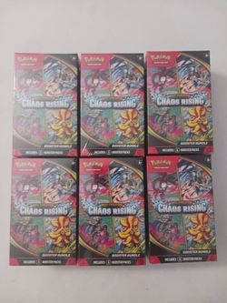 6 Pokemon TCG Chaos Rising Factory Sealed Booster Bundle Box 6 Packs Per Box
