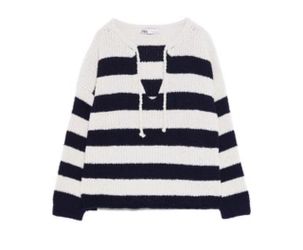 Zara Knit Sweater with Stripes