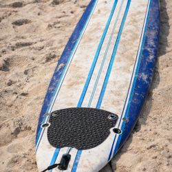 Storm 8’ Soft Top Surfboard – Great Beginner / Summer Board