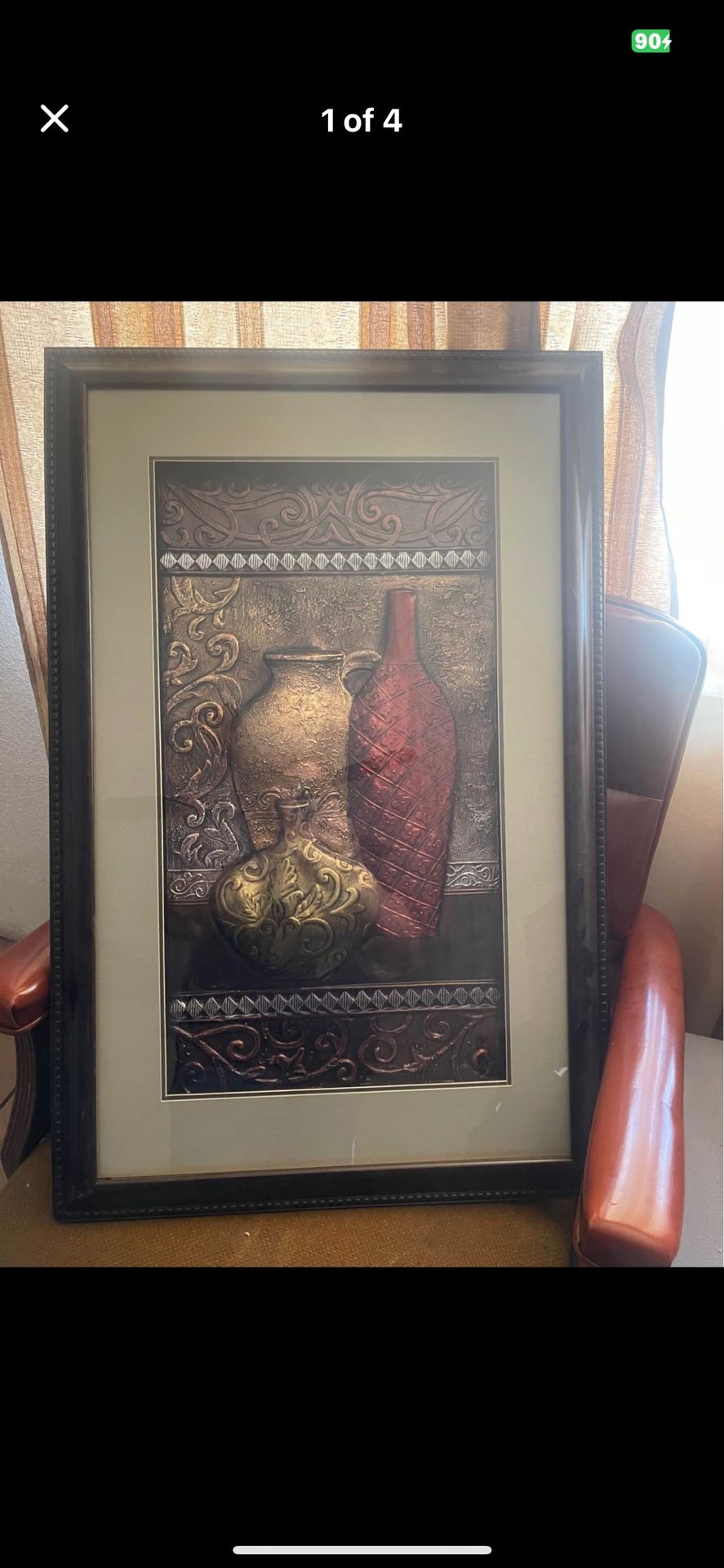 Rustic Frame w/ Vase Painting