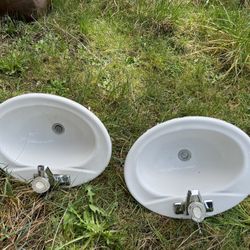 Two bathroom sinks