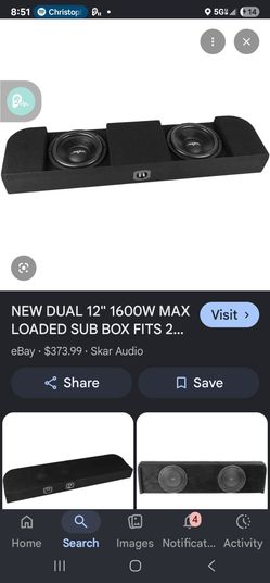 2 x 12" sub hidden truck box for music