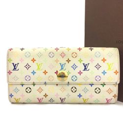 Louis Vuitton Authentic Porte Feuille Sarah Long Bifold Monogram Multicolor Wallet 11589