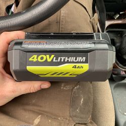 Ryobi 40v Battery NO CHARGER