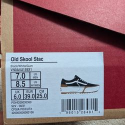 Vans Old Skool Platform Stacked - Size 7.0 Men/8.5 Women - black/white - Brand new in box