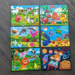 Wooden Jigsaw Puzzles, 60 Pieces, Kids Ages 4-8