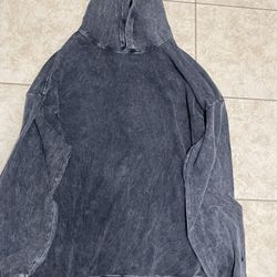 Hoodies Mens Large Distressed Black 