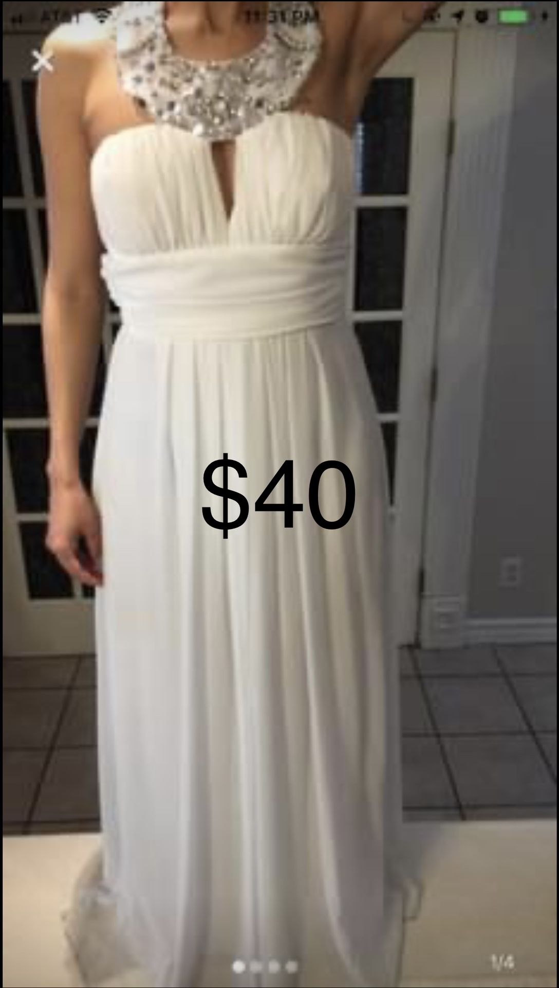 Elegant White Dress Small  