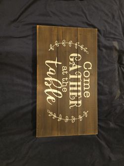 Wooden hanging sign