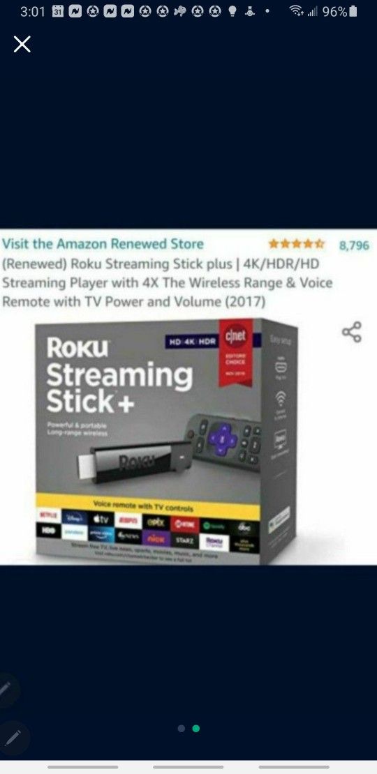 NEW ROKU STREAMING STICK 4K NEW - AMAZON RETURN
