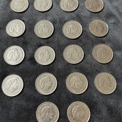 vintage 1 Gulden coin from the Netherlands,