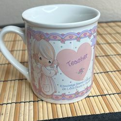 Vintage 1994 Enesco Precious Moments Teacher Coffee Tea Mug Cup