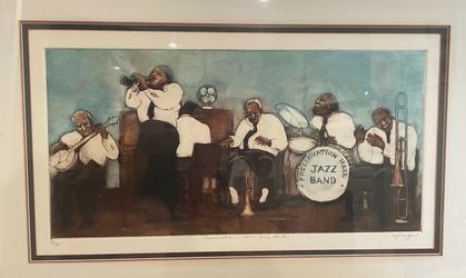 Susan Dysinger pencil-signed print “Preservation Hall Jazz Band. Limited edition 36/150.