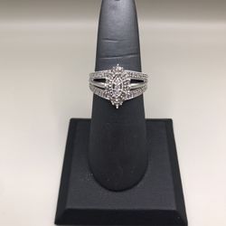  10K white Gold Diamond Crown Women’s Ring – Clearance $399.99 (Was $2000!)