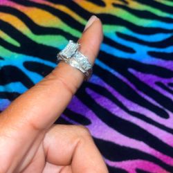 10k White Gold Platinum Ring