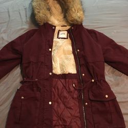 Burgundy Winter Coat 