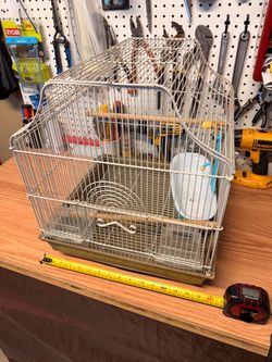 Small Wire Bird Cage with Accessories