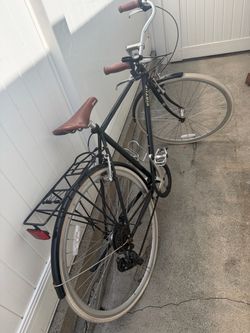 Velo Virtue Brown Leather-Style Bike Saddle