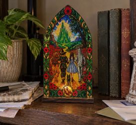 Wizard Of Oz Stained Glass Bookend Candle Holder