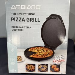 Ambiano Pizza Grill with 12” non-stick top & bottom grills. Easy to clean. New in unopened box.