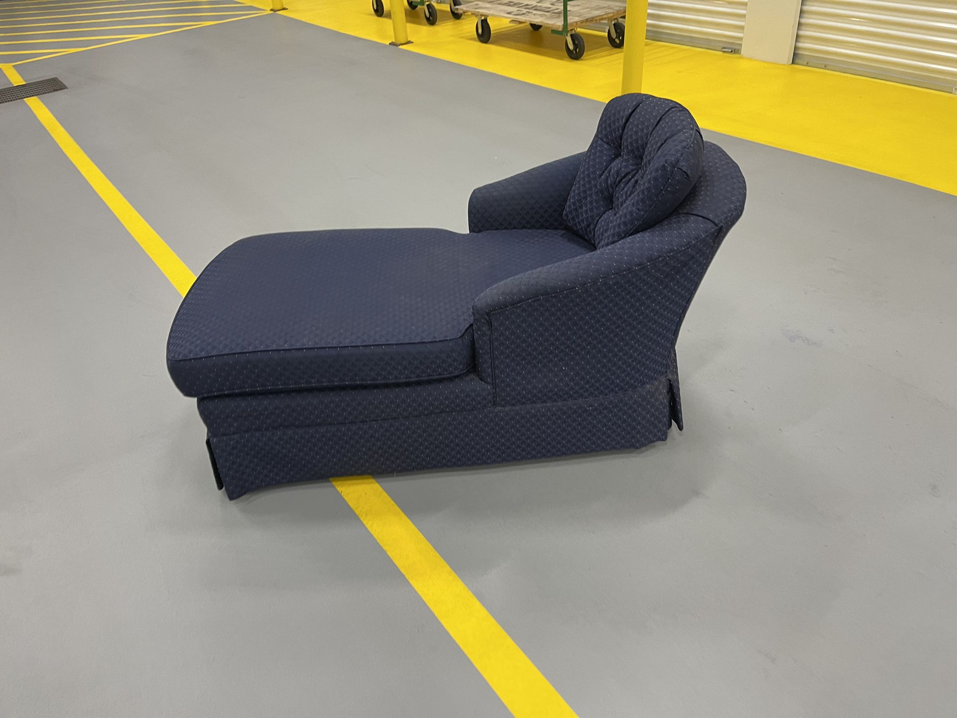 Blue Chaise Couch Chair 