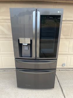 Refrigerator LG stainless steel black counter depth 4 door