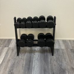10-30lbs Dumbbells Set With Rack 