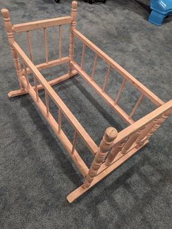 Vintage Pink Baby Toy Crib
