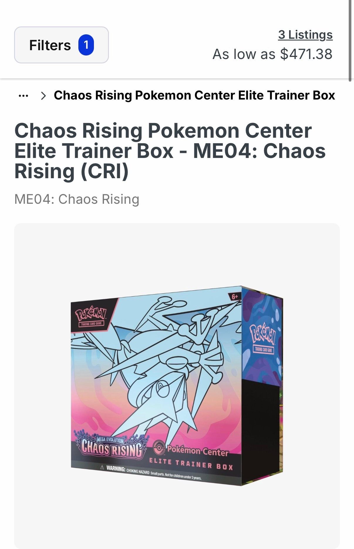 Pokemon Chaos Rising Pokemon Center ETB