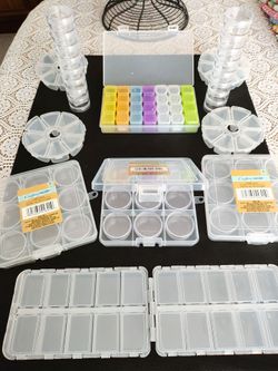 Large crafting storage for small items. Never used. Price for all