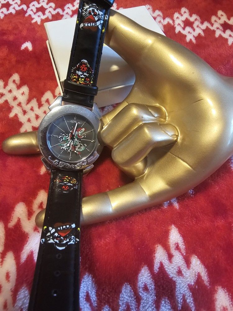$35.00 - WATCH, ED HARDY BRAND - Needs New Battery Otherwise - Like New Condition!