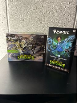 Secrets of Strixhaven Bundle & Secrets of Strixhaven (quandrix unlimited) commander deck.
