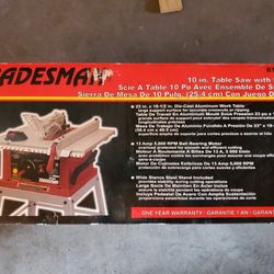 Tradesman 10" Table Saw With Legs
