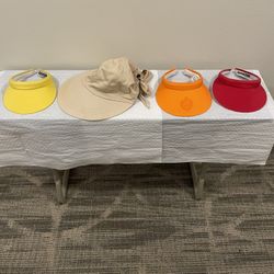 Colorful Personal SUN VISORS - firm price EACH as posted; OR all 4 VISORS as BUNDLE for firm bundle price.