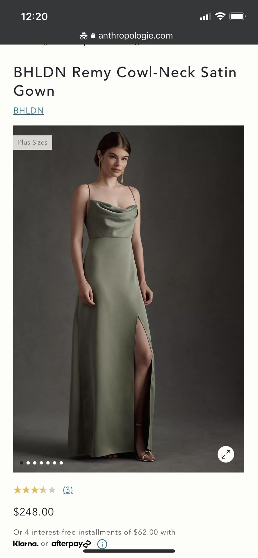 BHLDN Anthropologie Dress Bridesmaid or Wedding Guest Dress