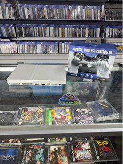 PlayStation 2 White Slim With Wireless Controller $180 Gamehogs 11am-7pm