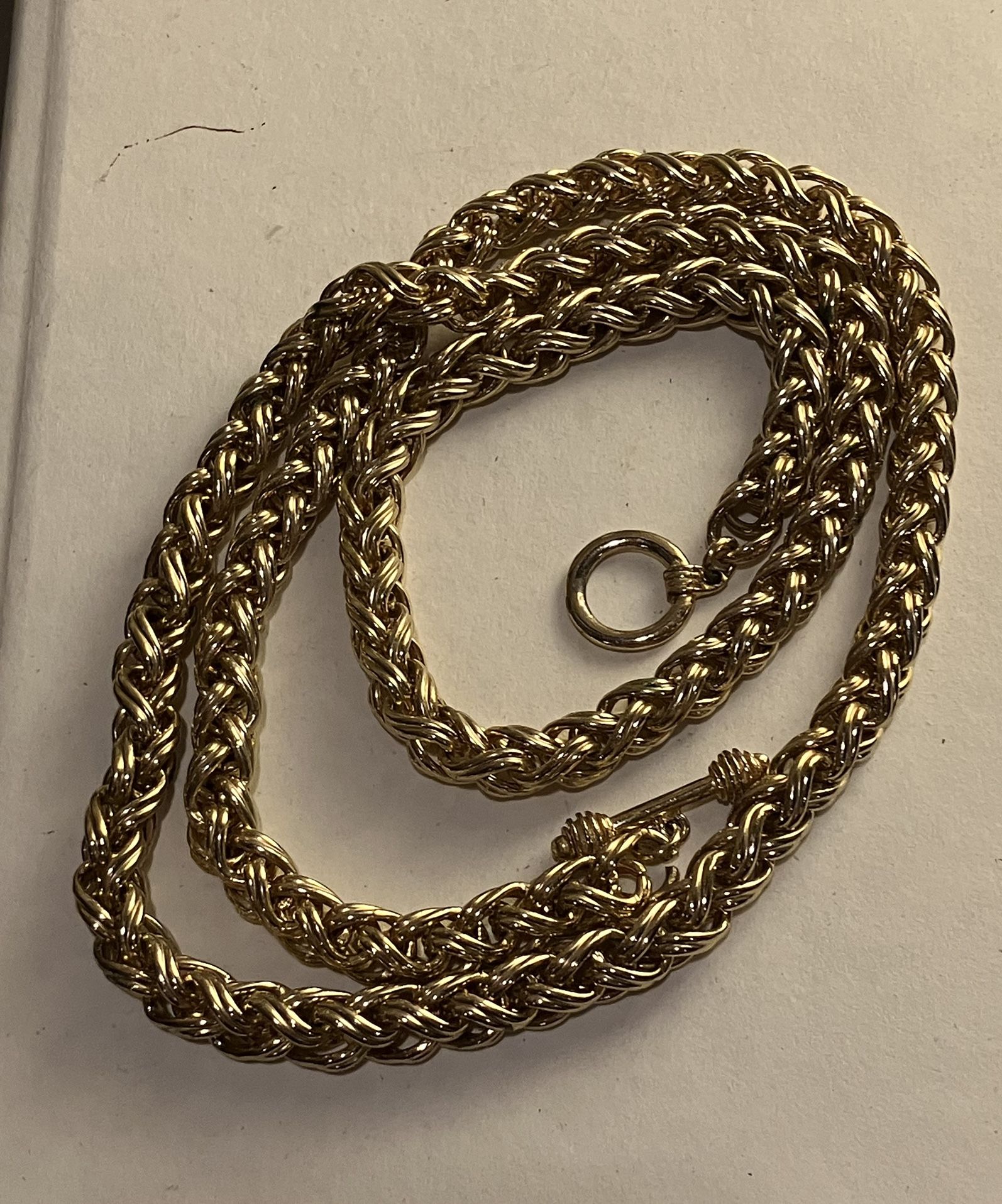 Gold-Tone Braided Chain – Belt or Necklace