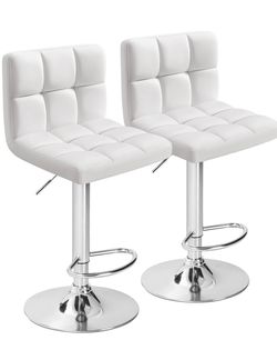 White Barstool Island Chairs at a Steal Price!