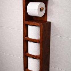 Wooden Toilet Paper Holder