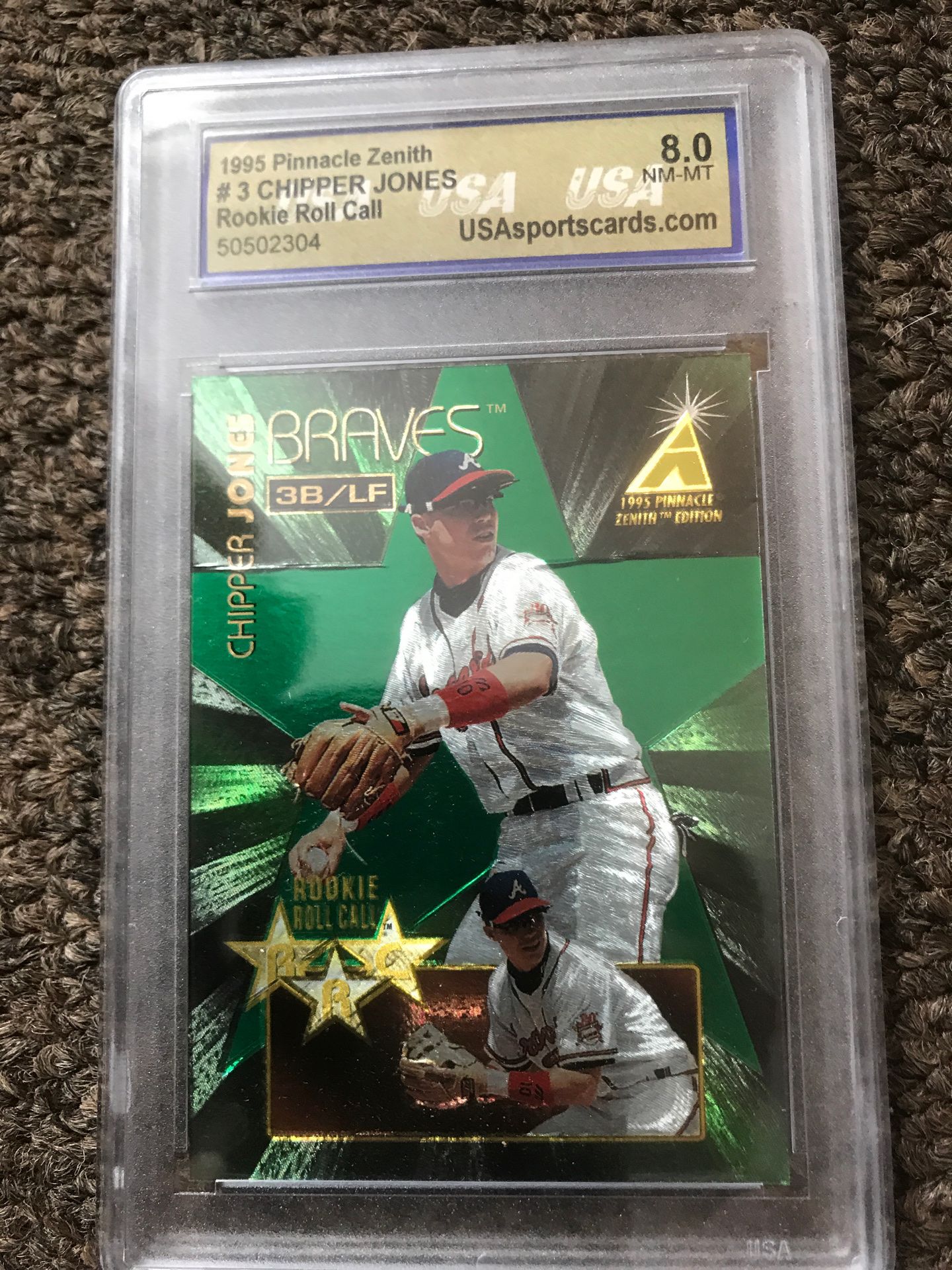 Chipper jones graded card