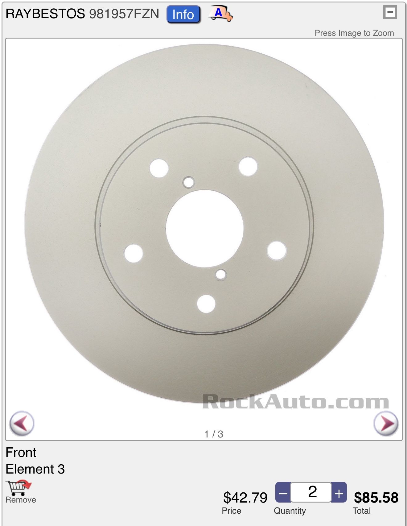 Subaru Legacy-Front Brake Pads And Rotors 2017