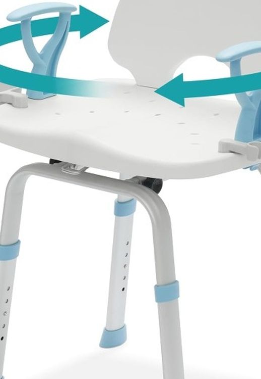 ELENKER Swivel Shower Chair 450 lbs, Heavy Duty Pivoting Bath Chair and Medical Grade Rotating Shower Seat for Inside Shower