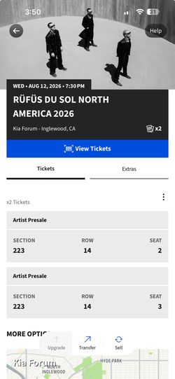 Rufus Du Sol concert tickets